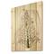 Designart - Vintage White Orchid I - Traditional Print on Natural Pine Wood